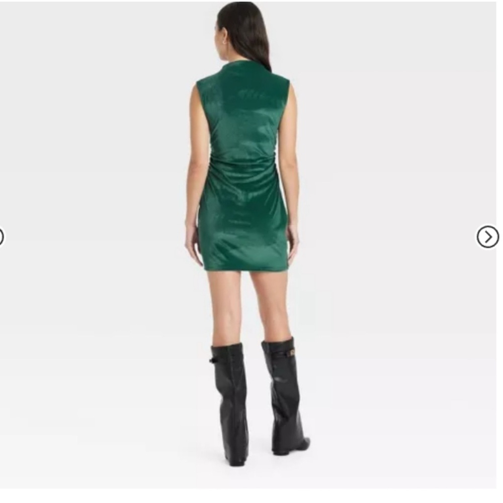 NWT A New Day Velvet Sleeveless Dress 💚 - Picture 2 of 2